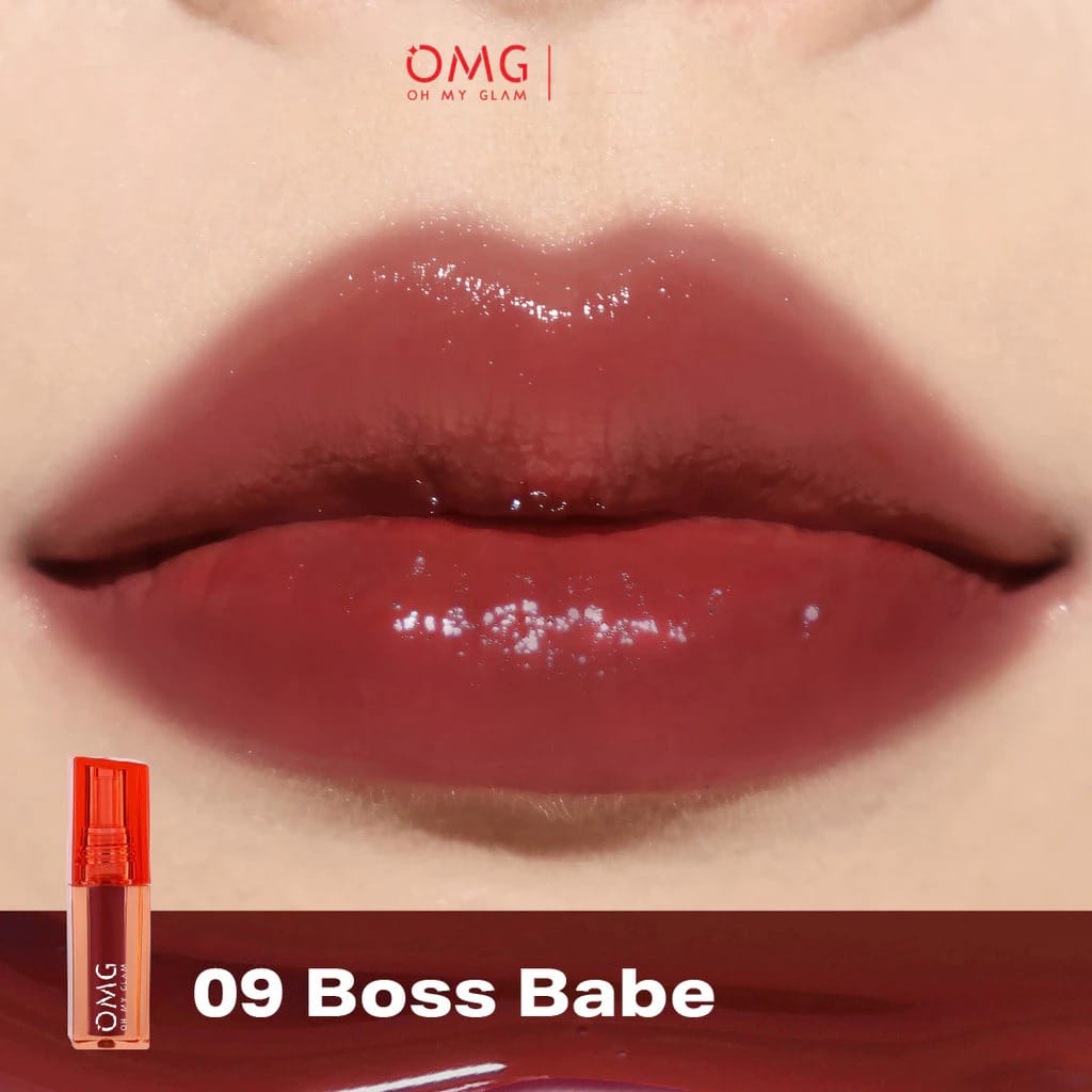 Oh My Glam Glassy Lip Tint - 09 Boss Babe 2gr (OMG)