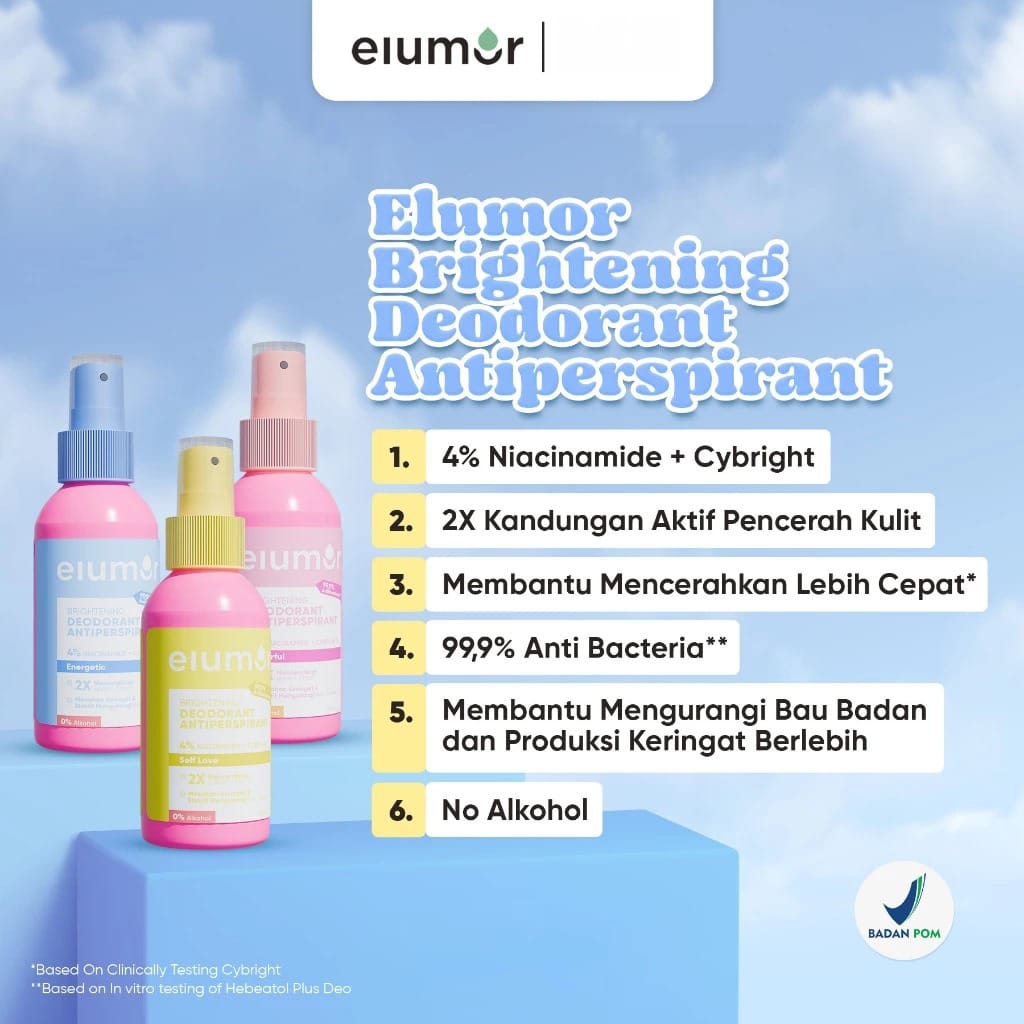 Elumor Brightening Deodorant Antiperspirant 100ml - Cheerful