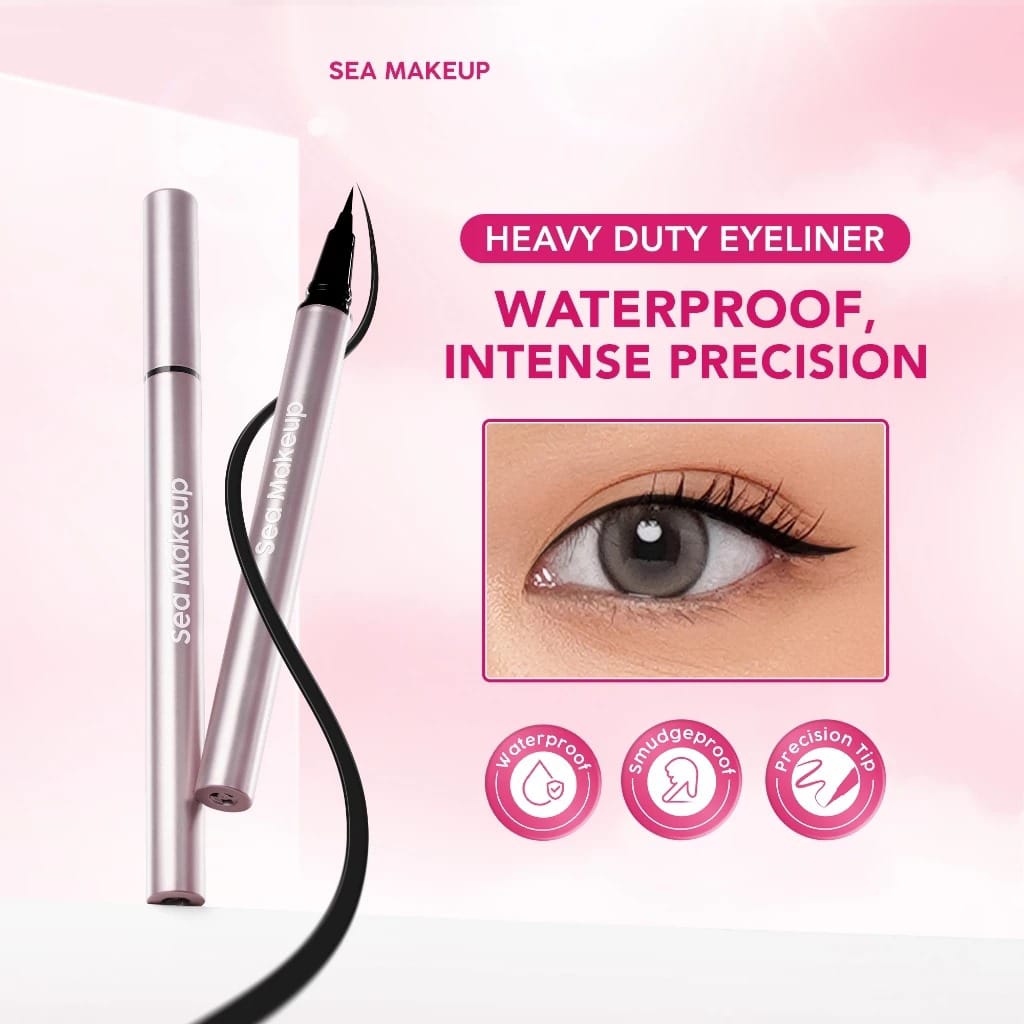 Sea Makeup Heavy Duty Liquid Liner 0.5ml - Jet Black
