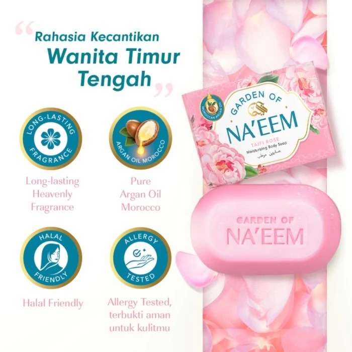 Garden Of Naeem Moisturizing Body Soap 75gr - Taifi Rose