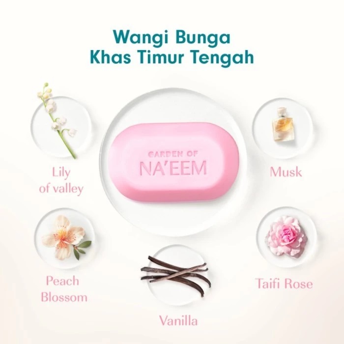 Garden Of Naeem Moisturizing Body Soap 75gr - Taifi Rose