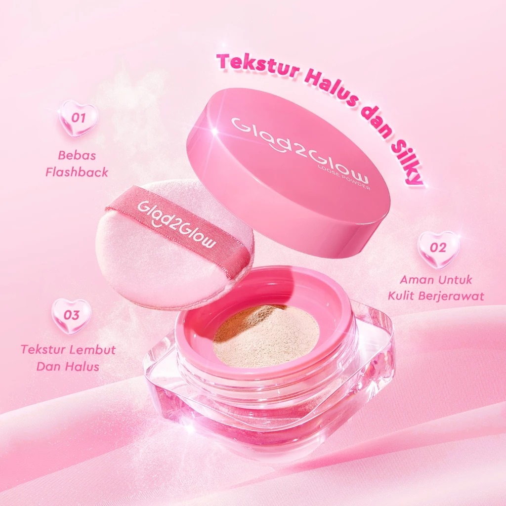 Glad 2 Glow Perfect Blur & Cover Loose Powder 8gr - 00 Milkshake