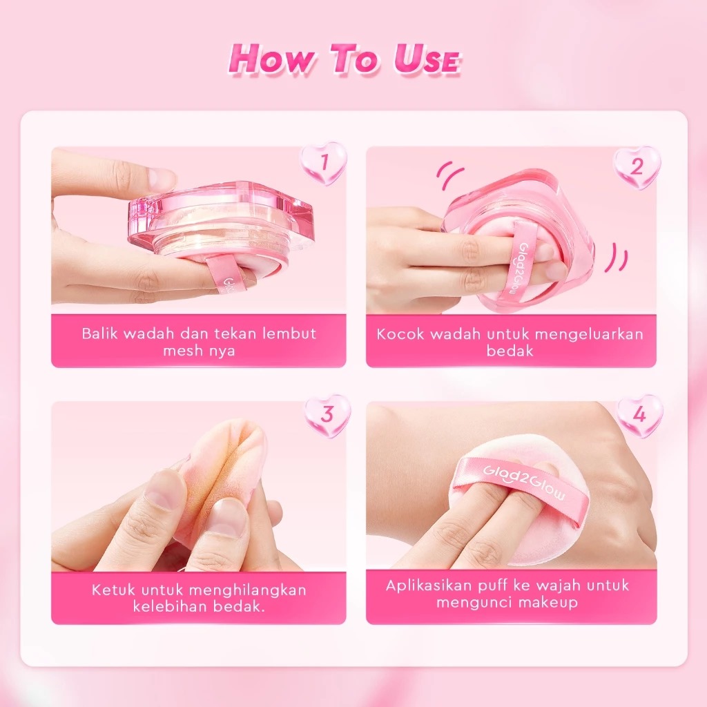 Glad 2 Glow Perfect Blur & Cover Loose Powder 8gr - 01 Marshmallow