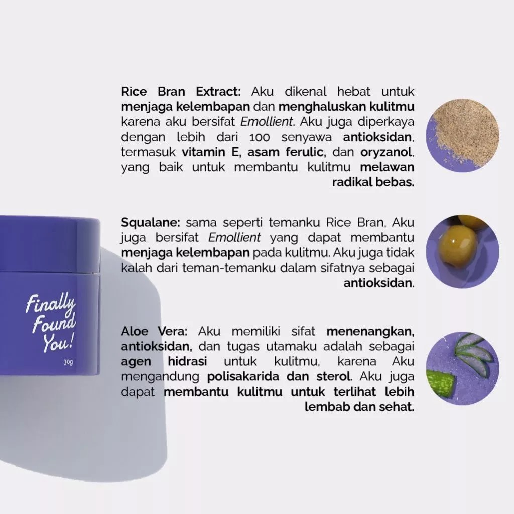 Finally Found You! Soy Bright Moisturizer 30gr Finally Found You! Soy Bright Moisturizer 30gr