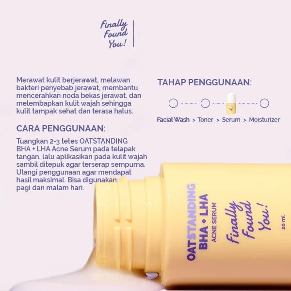 Finally Found You! Oatstanding BHA + LHA Acne Serum 20ml
