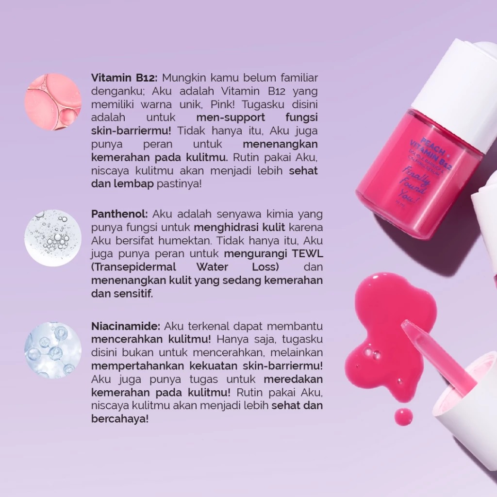 Finally Found You! Peach + Vitamin B12 Double Barrier & Calming Serum 20ml