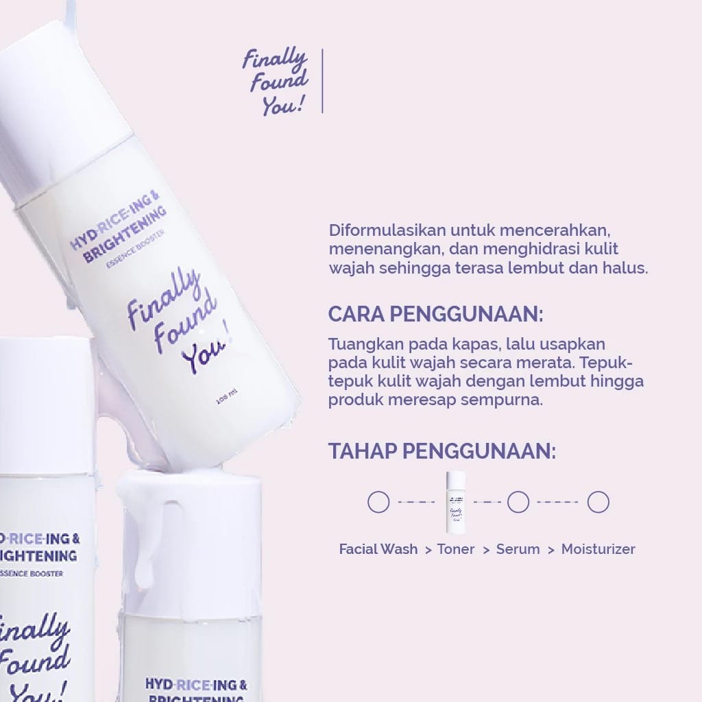 Finally Found You! Hyd-Rice-Ing & Brightening Essence Booster 100ml Finally Found You! Hyd-Rice-Ing & Brightening Essence Booster 100ml