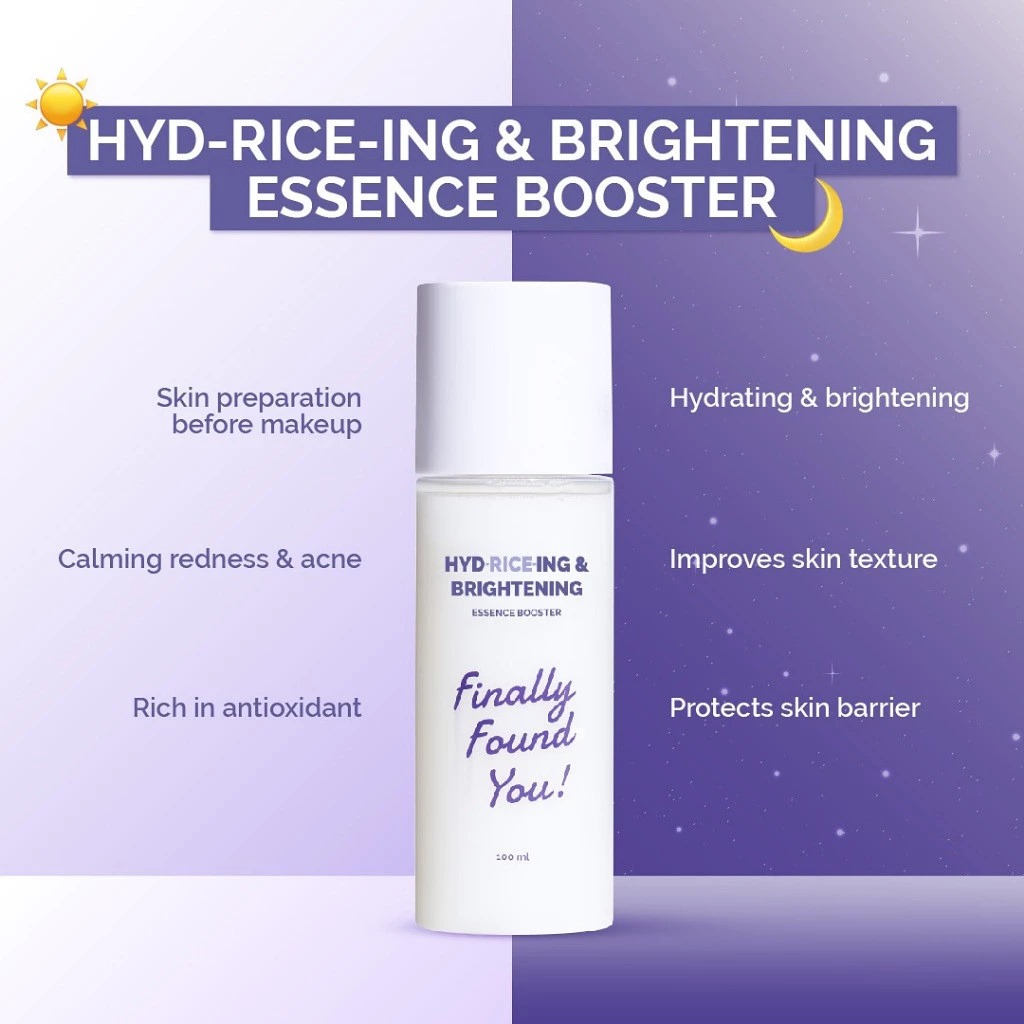 Finally Found You! Hyd-Rice-Ing & Brightening Essence Booster 100ml Finally Found You! Hyd-Rice-Ing & Brightening Essence Booster 100ml