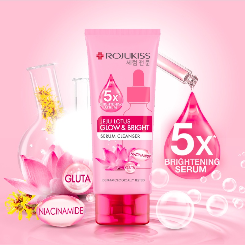 Rojukiss Serum Cleanser 100ml - Jeju Lotus Glow & Bright (Pink)