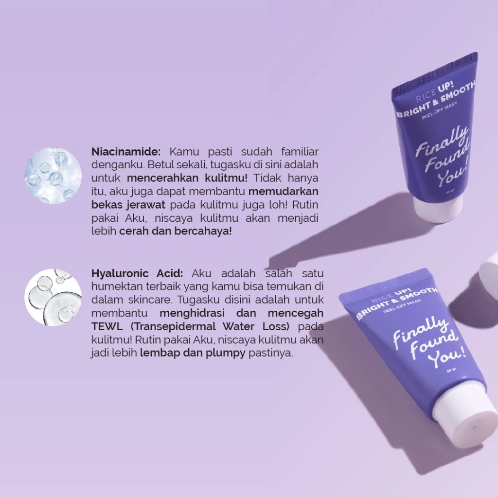 Finally Found You! Rice Up! Bright & Smooth Peel-Off Mask 50gr Finally Found You! Rice Up! Bright & Smooth Peel-Off Mask 50gr