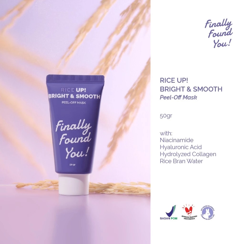 Finally Found You! Rice Up! Bright & Smooth Peel-Off Mask 50gr Finally Found You! Rice Up! Bright & Smooth Peel-Off Mask 50gr