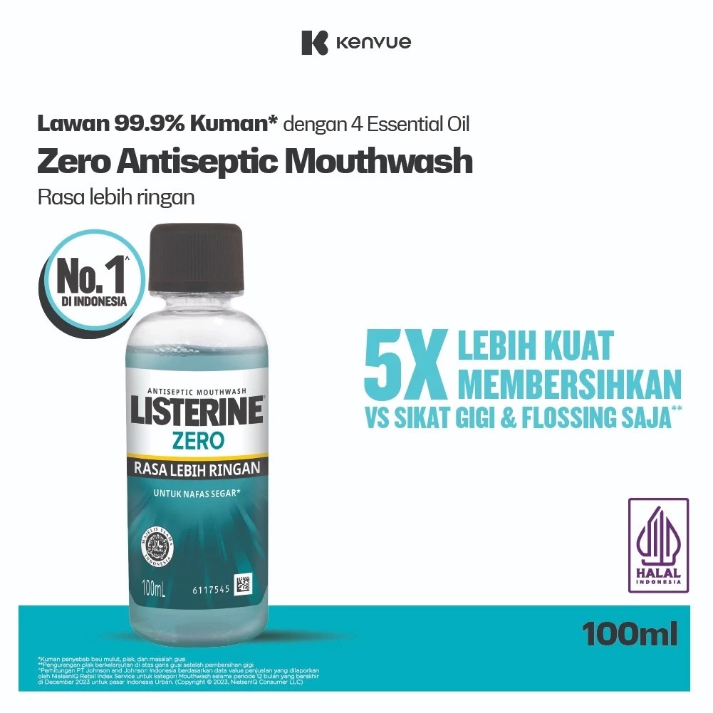 Listerine Antiseptic Mouthwash - Zero 100ml