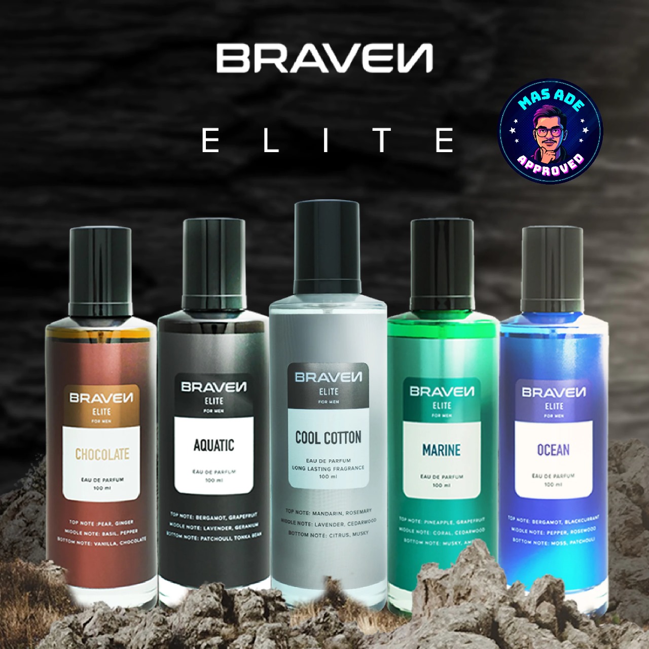 Braven Elite Eau De Parfum 100ml - Cool Cotton