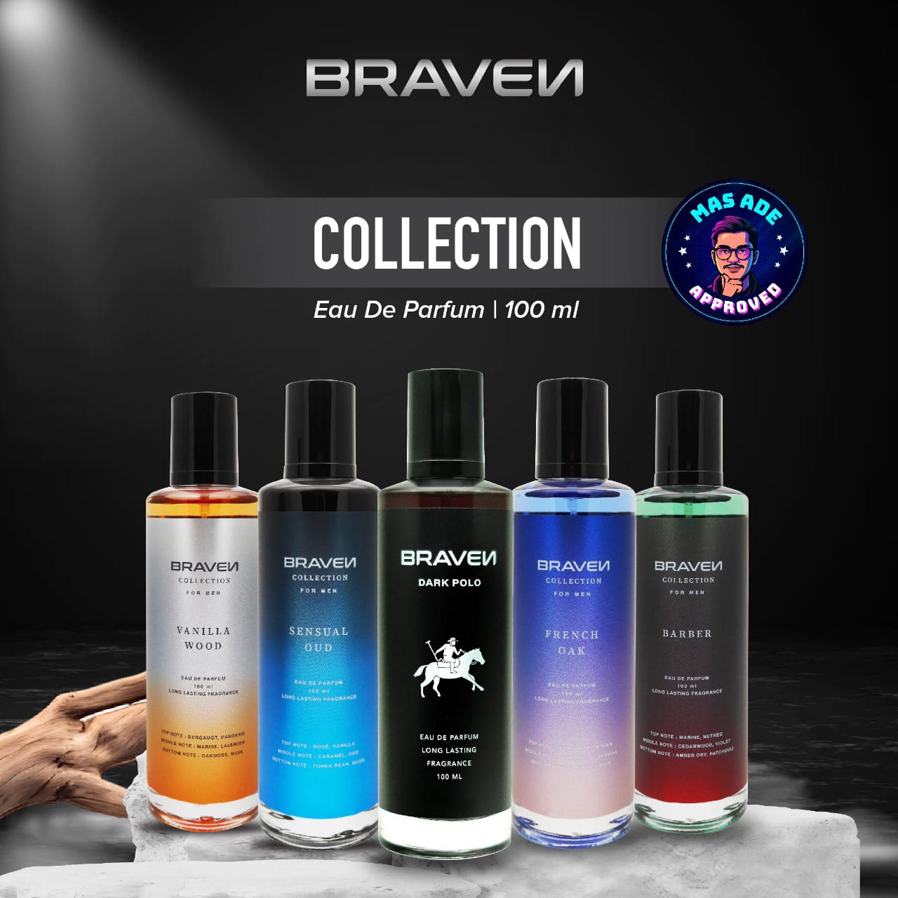 Braven Collection Eau De Parfum 100ml - Dark Polo