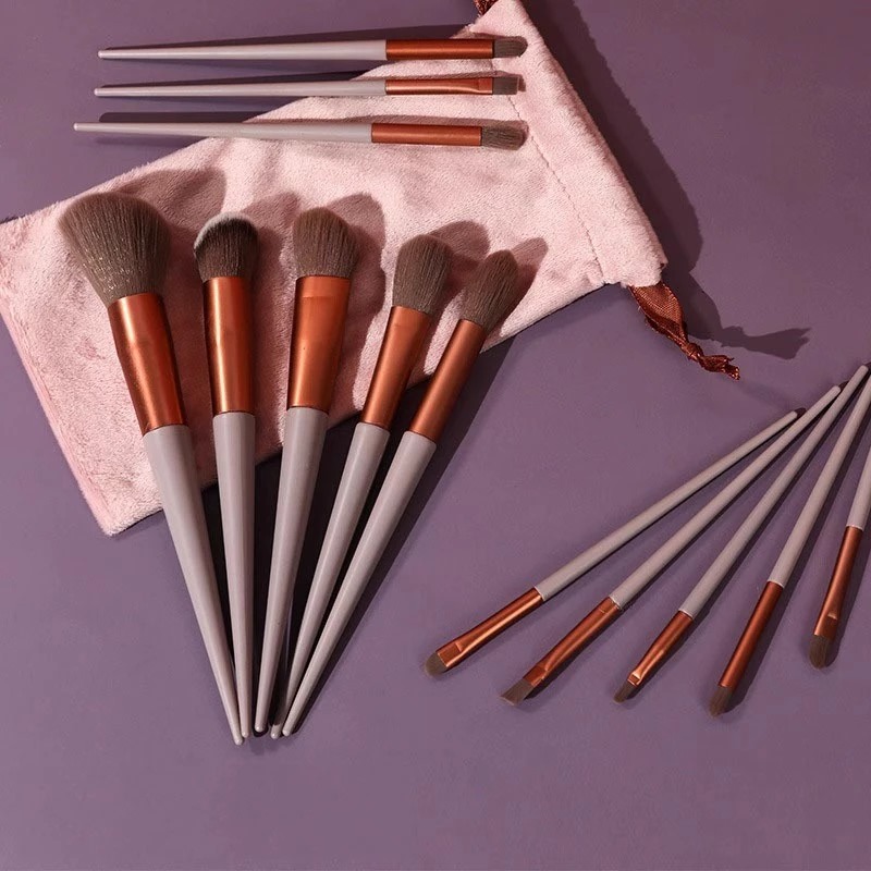 Kuas Makeup Set 13pcs - PINK (Brush Makeup Free Pouch) Kuas Makeup Set 13pcs - PINK (Brush Makeup Free Pouch)