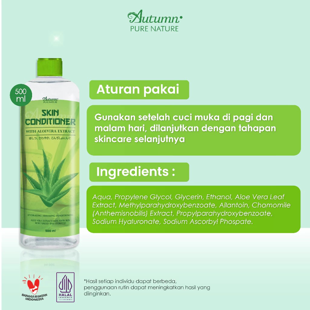 Autumn Toner Skin Conditioner with Aloe Vera Extract 500ml