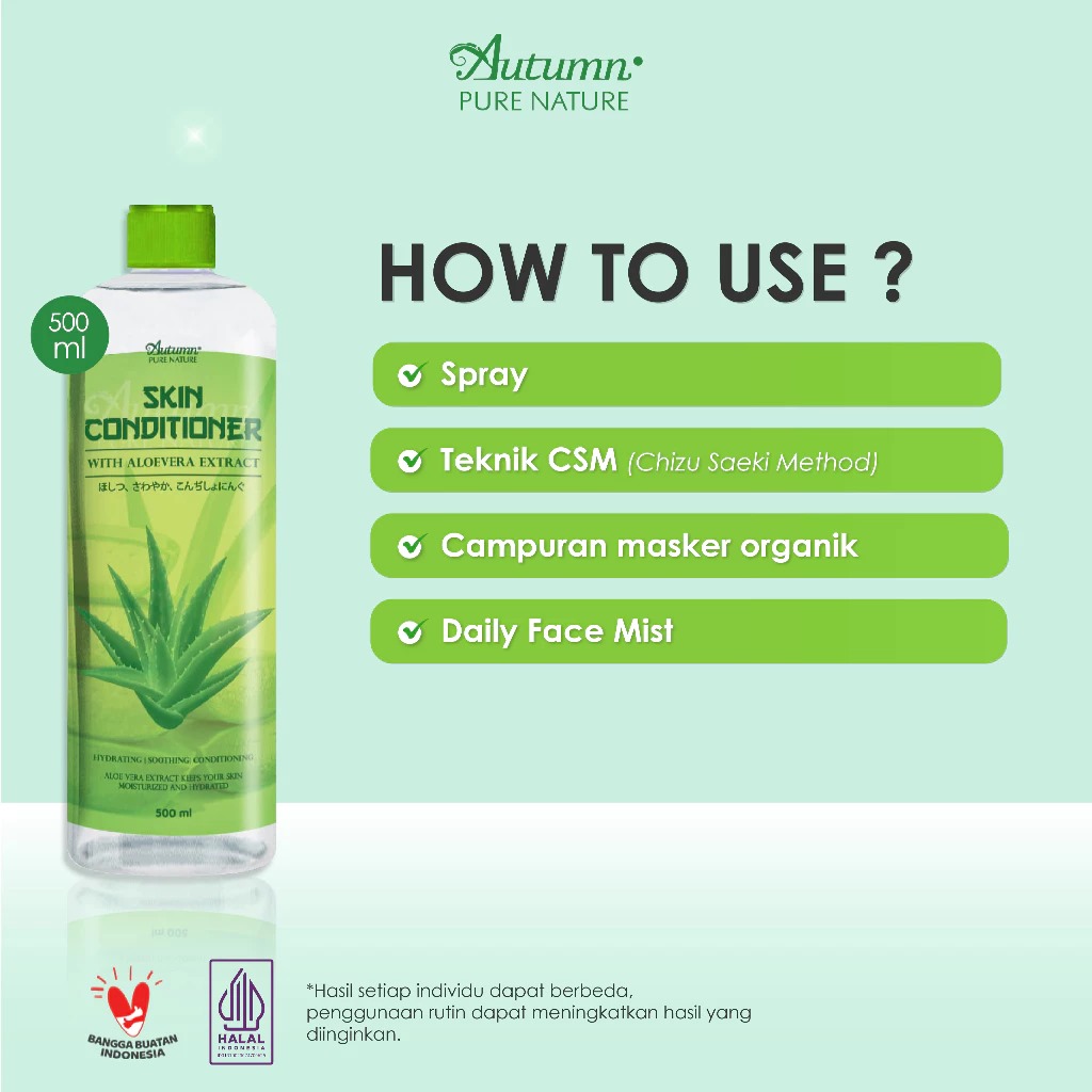 Autumn Toner Skin Conditioner with Aloe Vera Extract 500ml