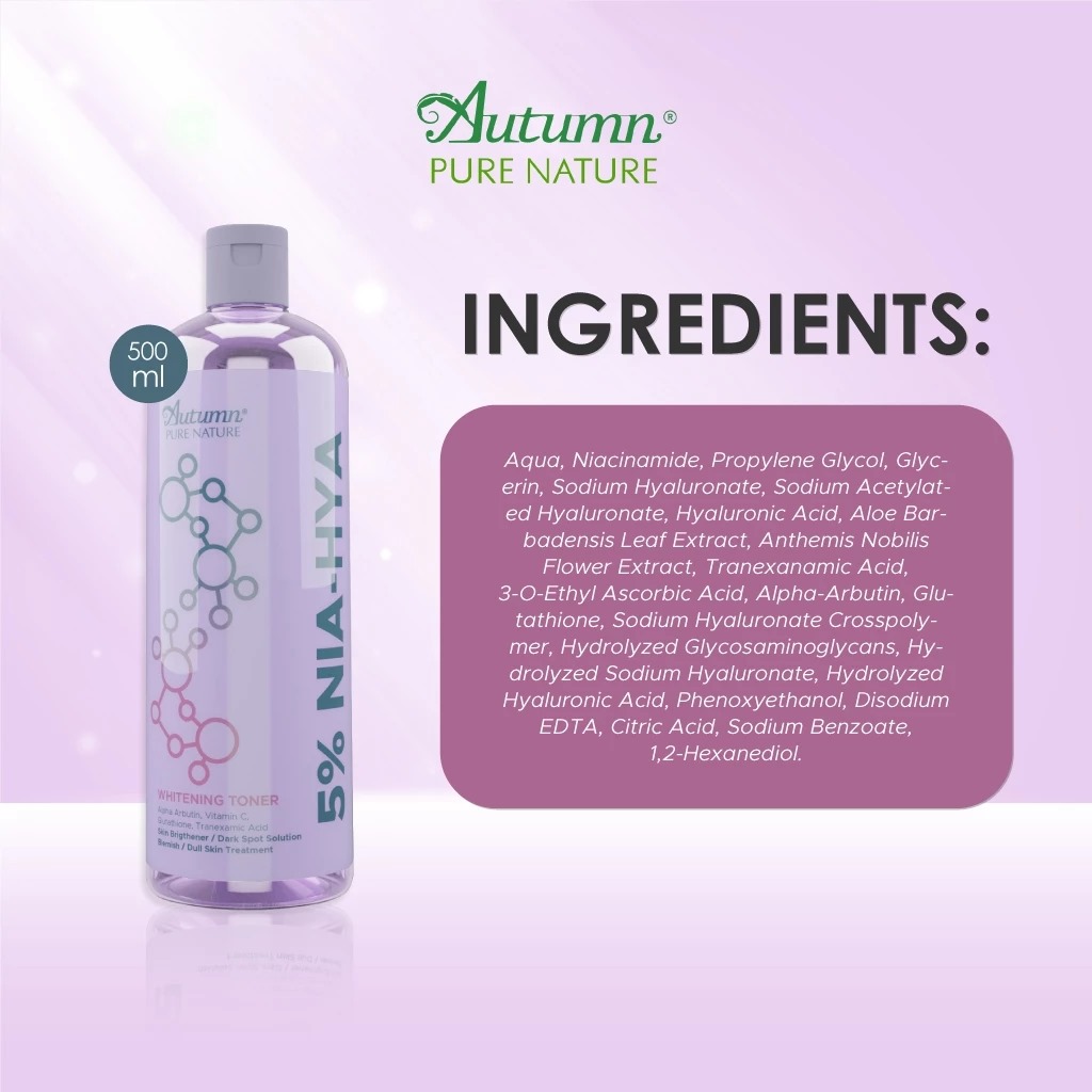 Autumn 5% NIA-HYA Whitening Toner 500ml