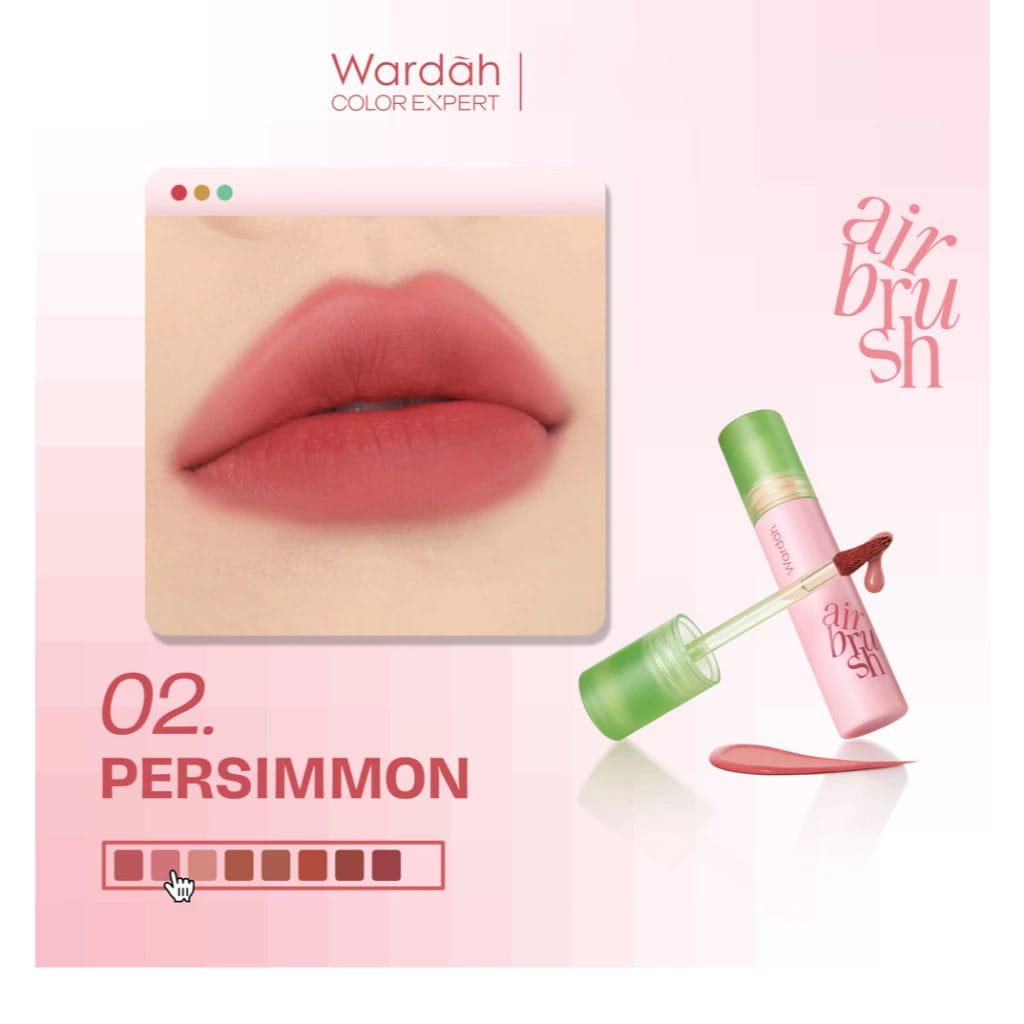 Wardah Airbrush Lip Tint 3gr - 02 Persimoon Wardah Airbrush Lip Tint 3gr - 02 Persimoon