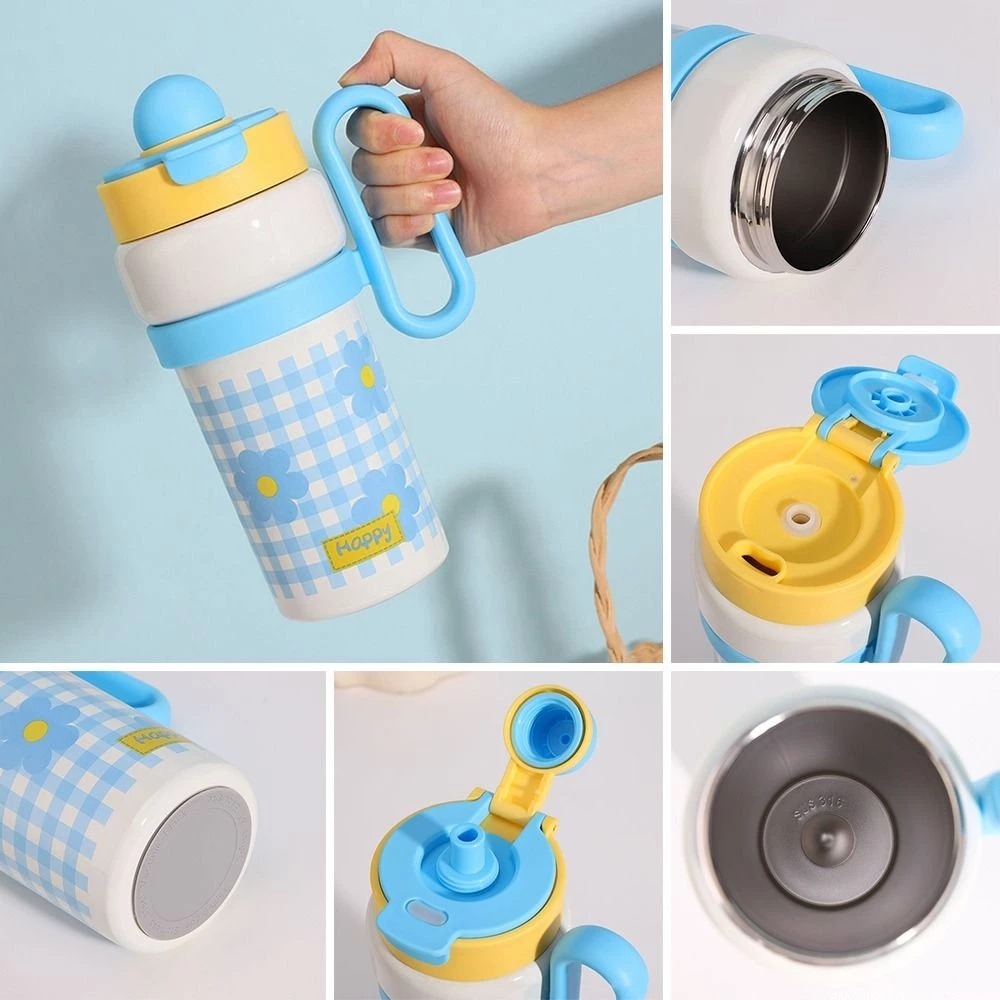 Tumbler Happy Vacuum Cup 900ml - COKLAT (Termos Tumblr Stainless) (HN 2225)