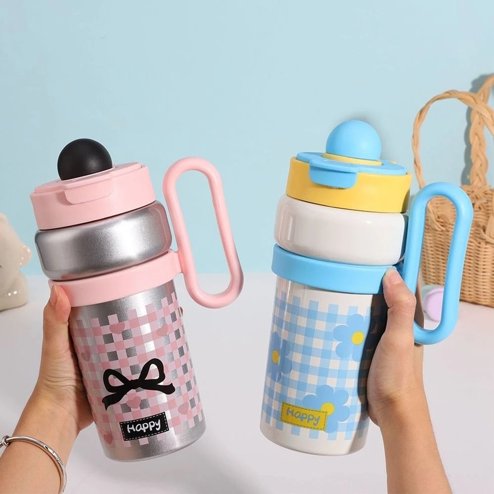 Tumbler Happy Vacuum Cup 900ml - PINK (Termos Tumblr Stainless) (HN 2225)