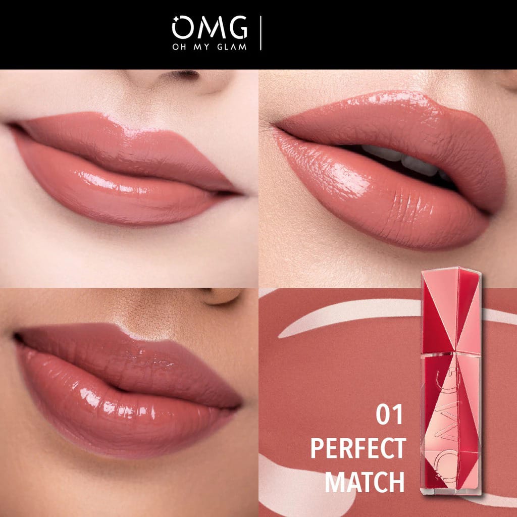 Oh My Glam Colorlast Lip Vinyl 2.5gr - 01 Perfect Match (OMG)