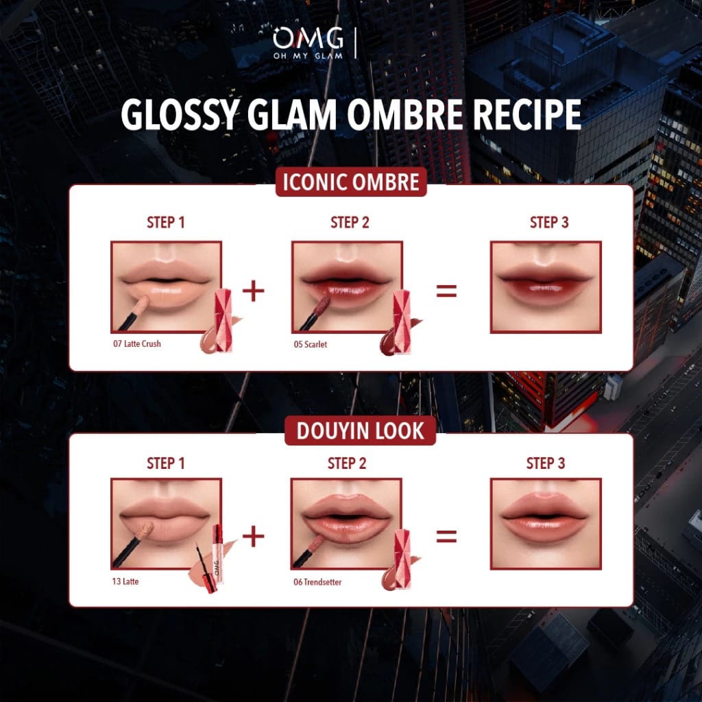 Oh My Glam Colorlast Lip Vinyl 2.5gr - 01 Perfect Match (OMG)