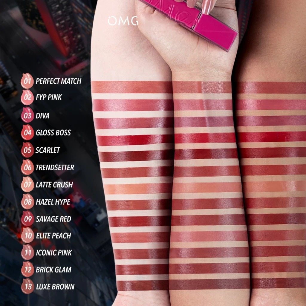 Oh My Glam Colorlast Lip Vinyl 2.5gr - 03 Diva (OMG)