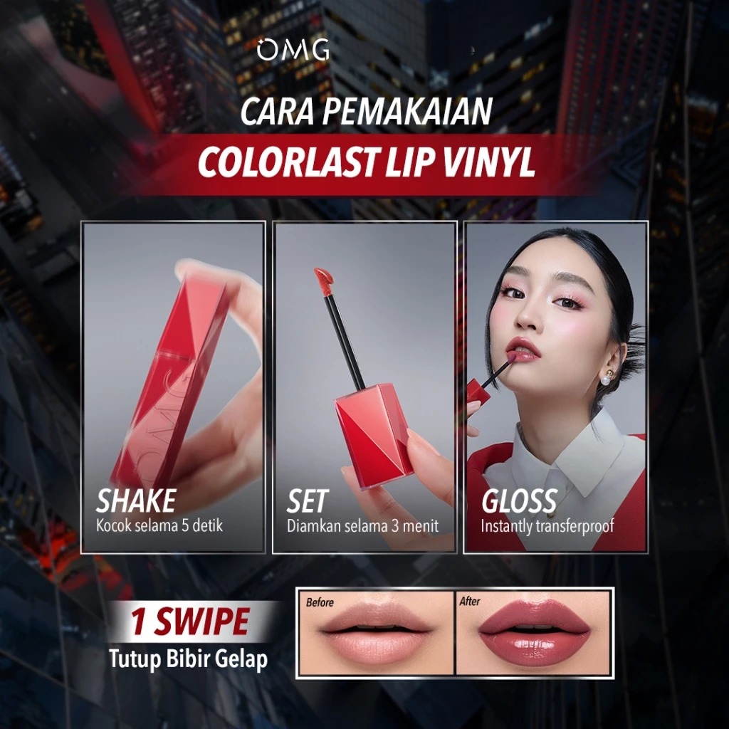 Oh My Glam Colorlast Lip Vinyl 2.5gr - 08 Hazel Hype (OMG)