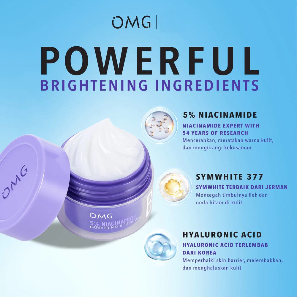 Oh My Glam Moisture Gel 45gr - 5% Niacinamide Bright Barrier (OMG)