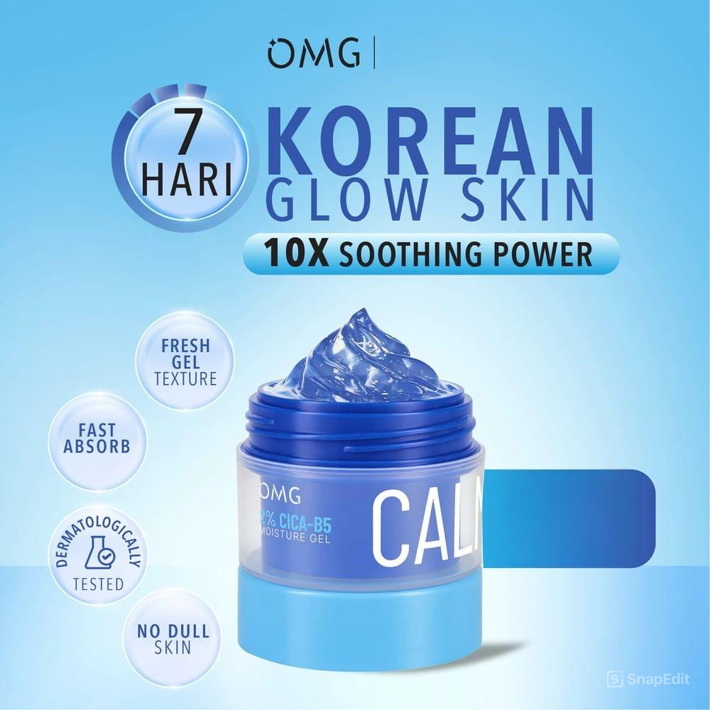 Oh My Glam Moisture Gel 45gr - 2% Cica-B5 Calming (OMG)