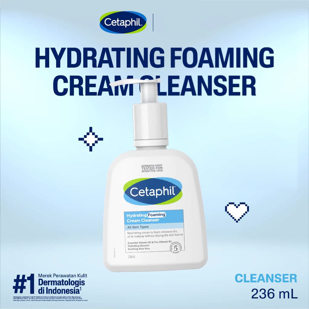 Cetaphil Hydrating Foaming Cream Cleanser 236ml