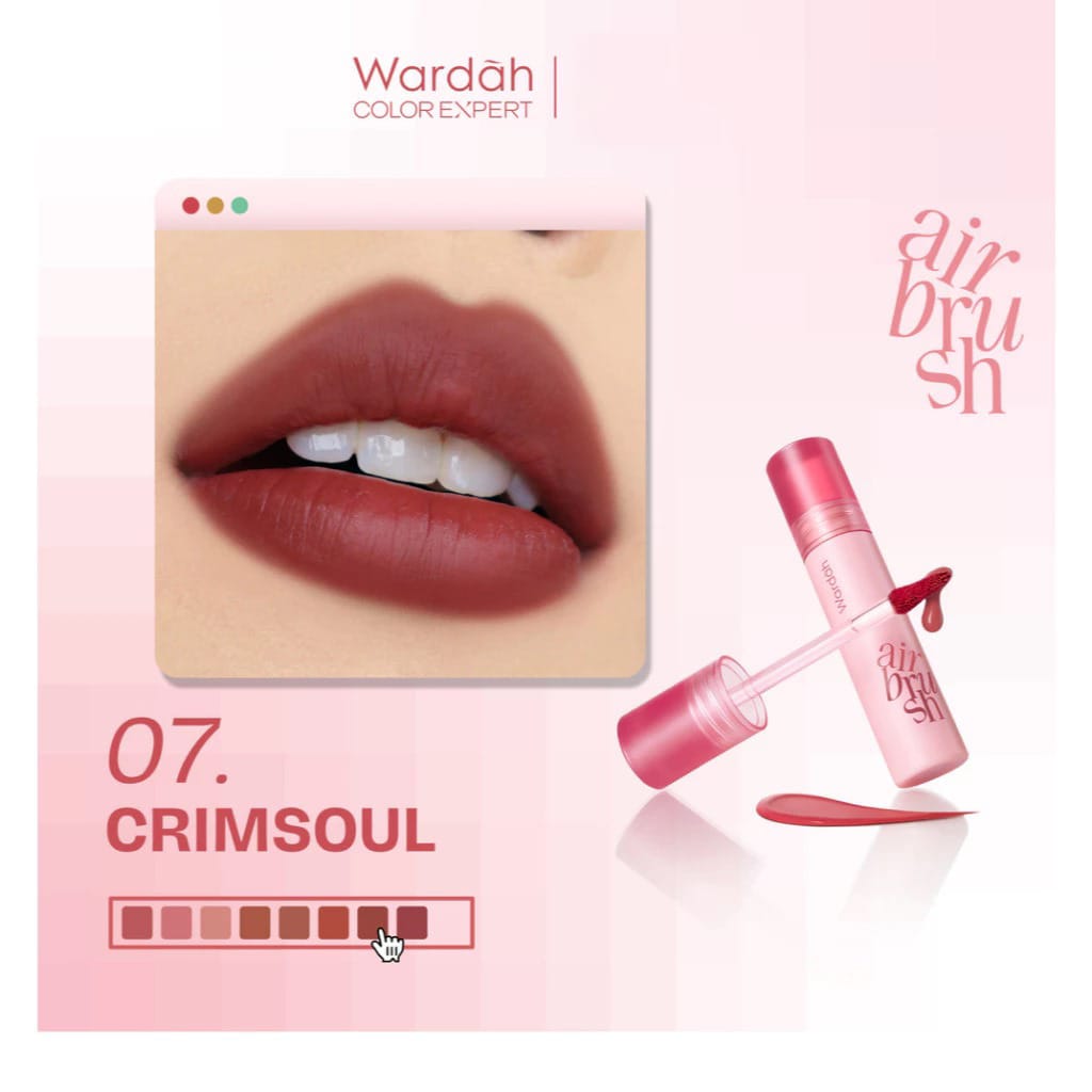 Wardah Airbrush Lip Tint 3gr - 07 Crimsoul