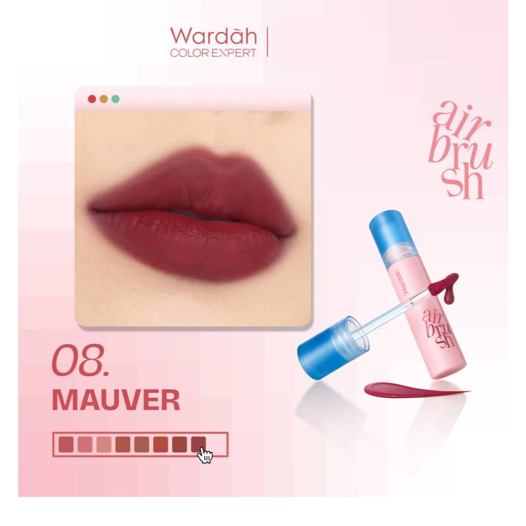 Wardah Airbrush Lip Tint 3gr - 08 Mauver Wardah Airbrush Lip Tint 3gr - 08 Mauver