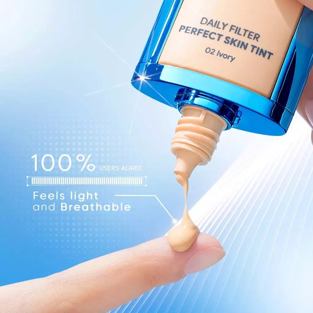 Skintific Daily Filter Perfect Skin Tint 28gr - 02 Ivory