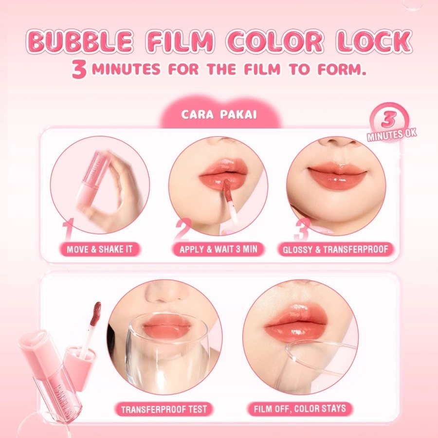 Pinkflash Watery Transferproor Lip Cream 2gr - PK02 Pinkflash Watery Transferproor Lip Cream 2gr - PK02