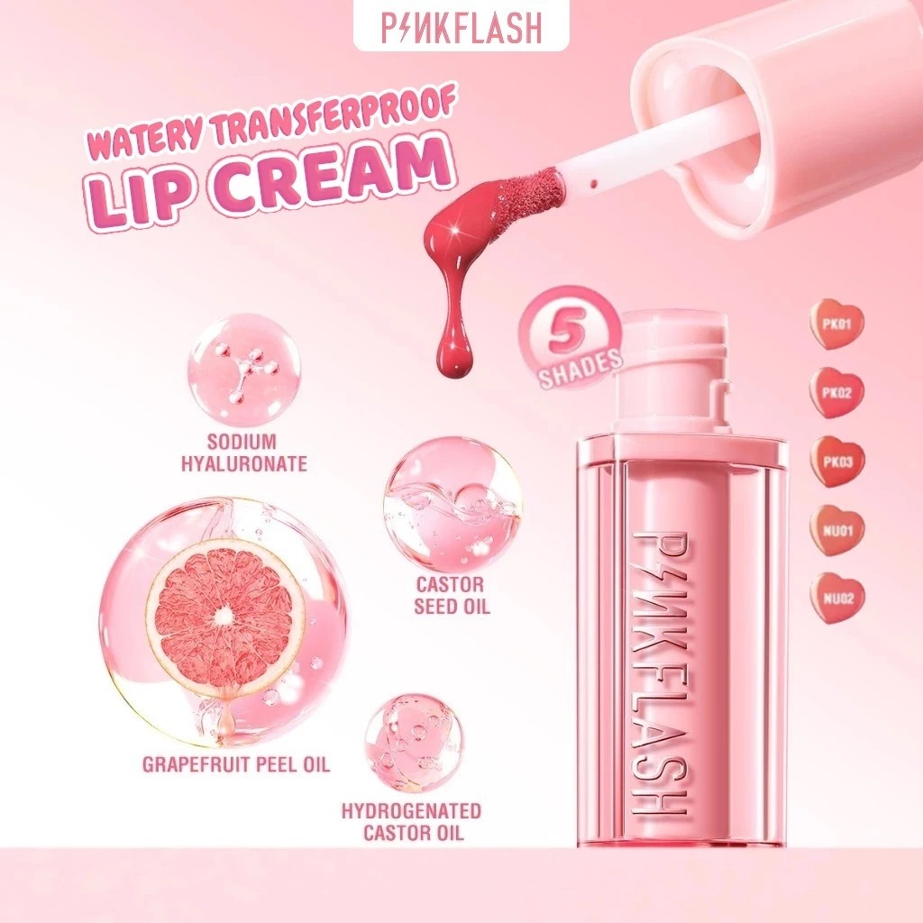 Pinkflash Watery Transferproor Lip Cream 2gr - NU02