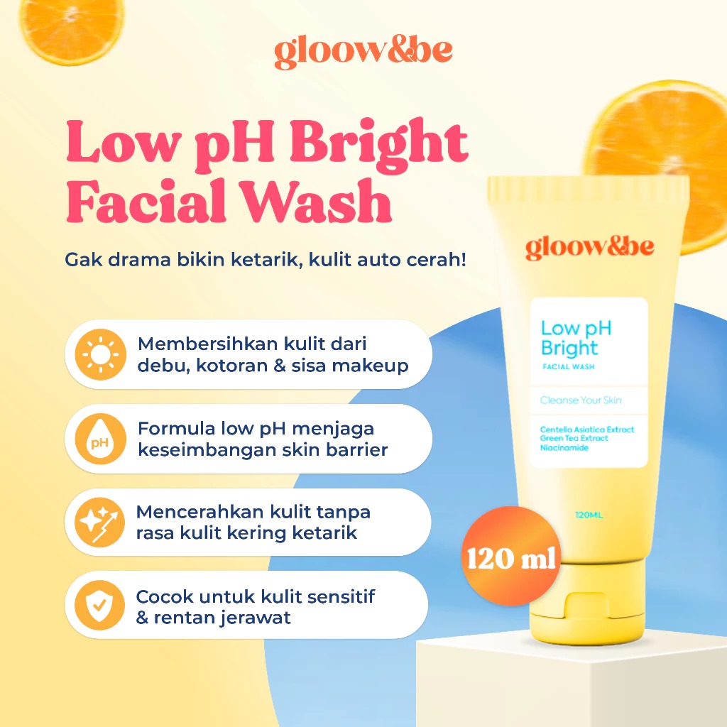 Gloow&be Low Ph Bright Facial Wash 120ml
