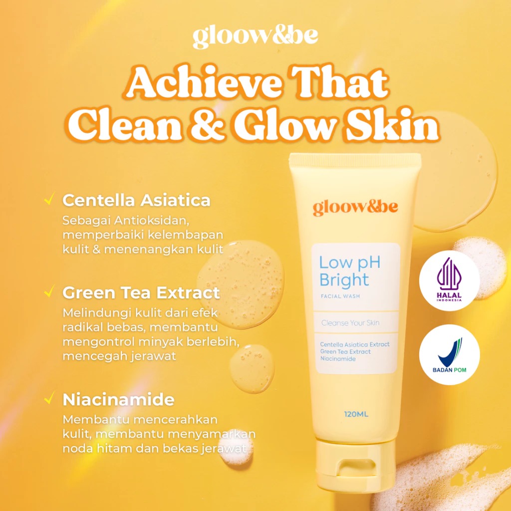 Gloow&be Low Ph Bright Facial Wash 120ml