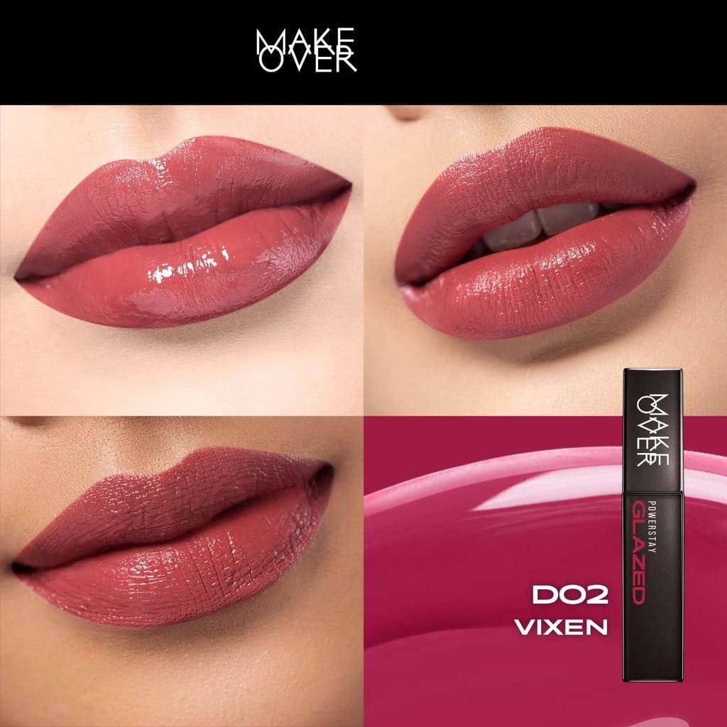 Make Over Powerstay Glazed Lock Lip Pigment 3gr - D02 Vixen