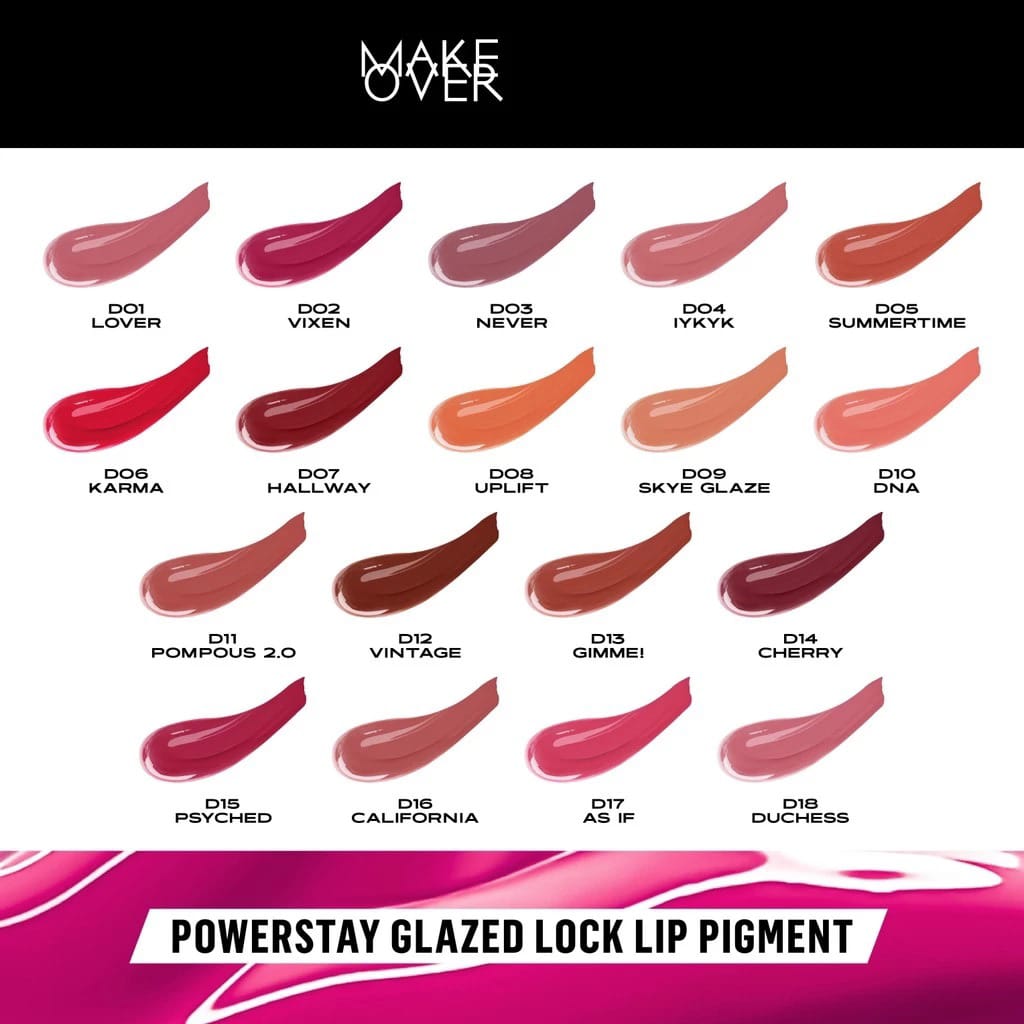 Make Over Powerstay Glazed Lock Lip Pigment 3gr - D02 Vixen
