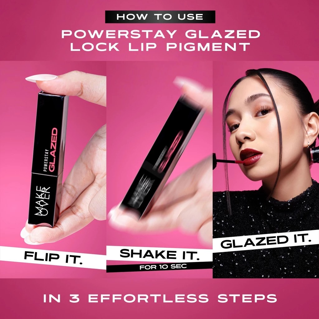 Make Over Powerstay Glazed Lock Lip Pigment 3gr - D02 Vixen