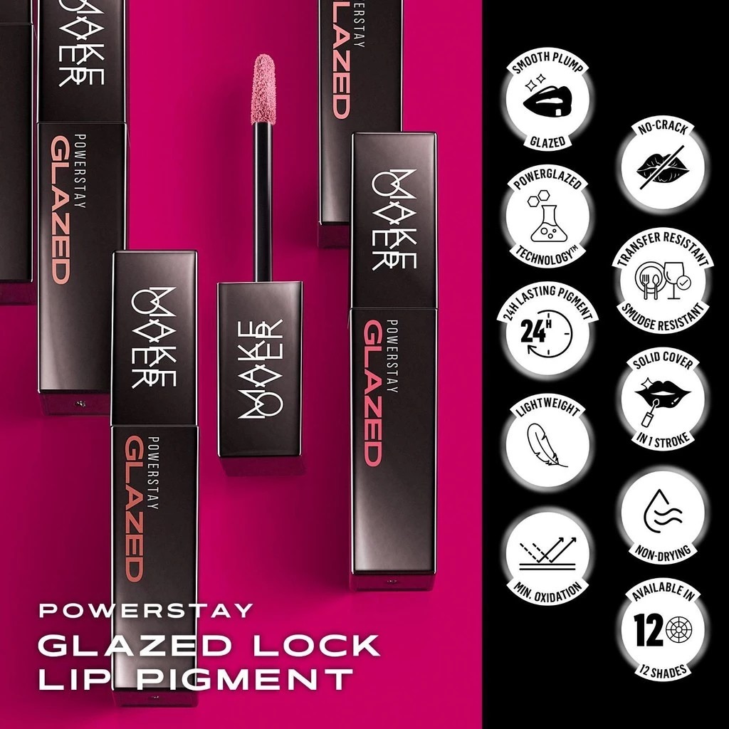 Make Over Powerstay Glazed Lock Lip Pigment 3gr - D03 Never