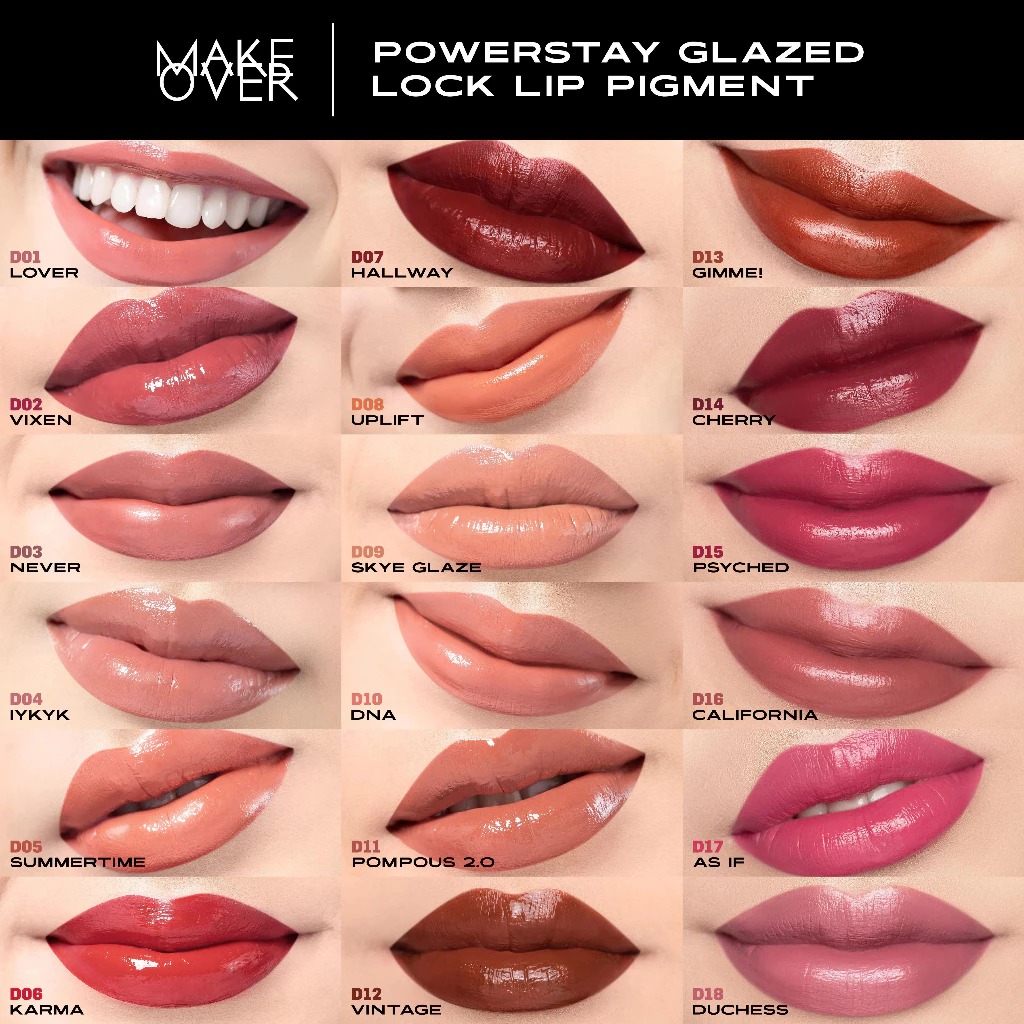 Make Over Powerstay Glazed Lock Lip Pigment 3gr - D03 Never