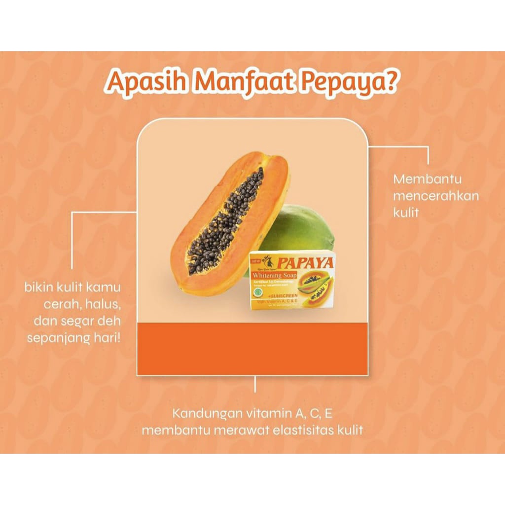 RDL Sabun Papaya Whitening Soap 135gr (Sabun Pepaya)