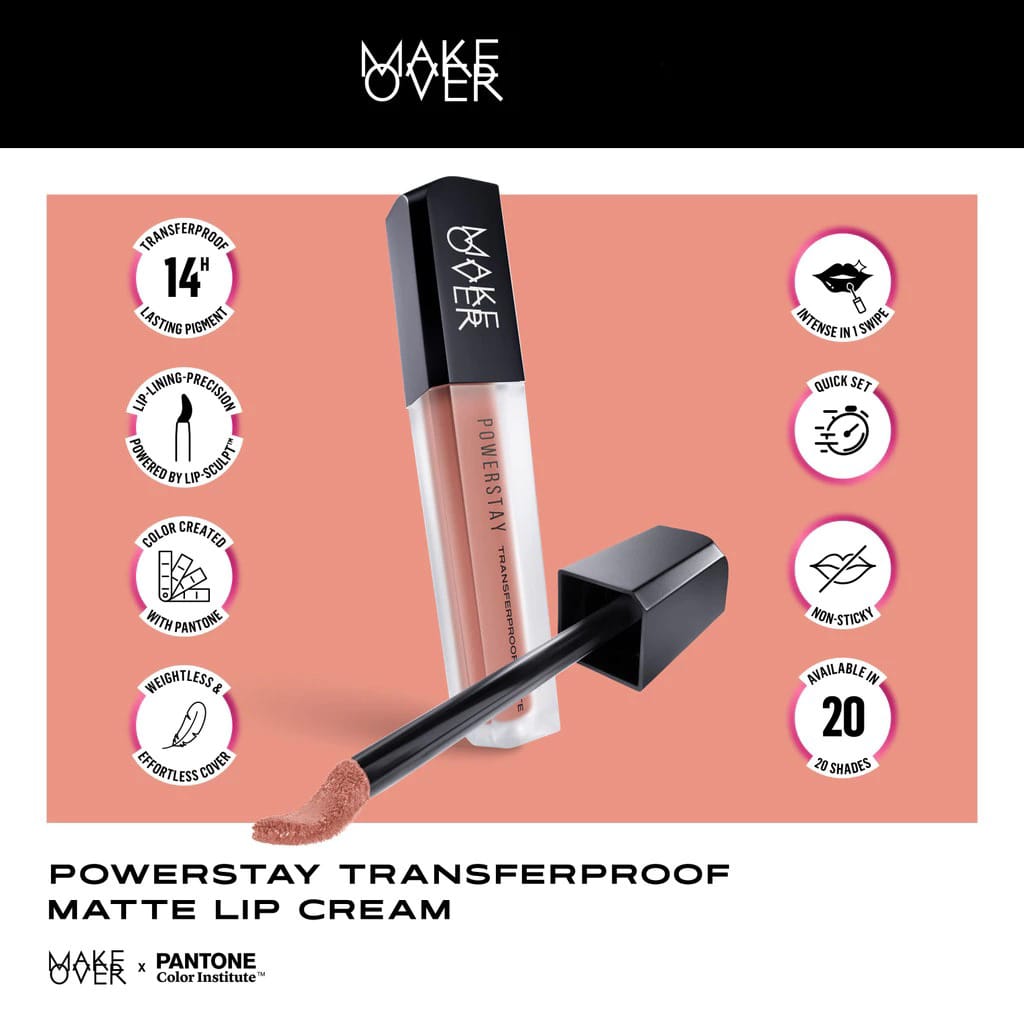 Make Over Powerstay Transferproof Matte Lip Cream - B04 Fearless