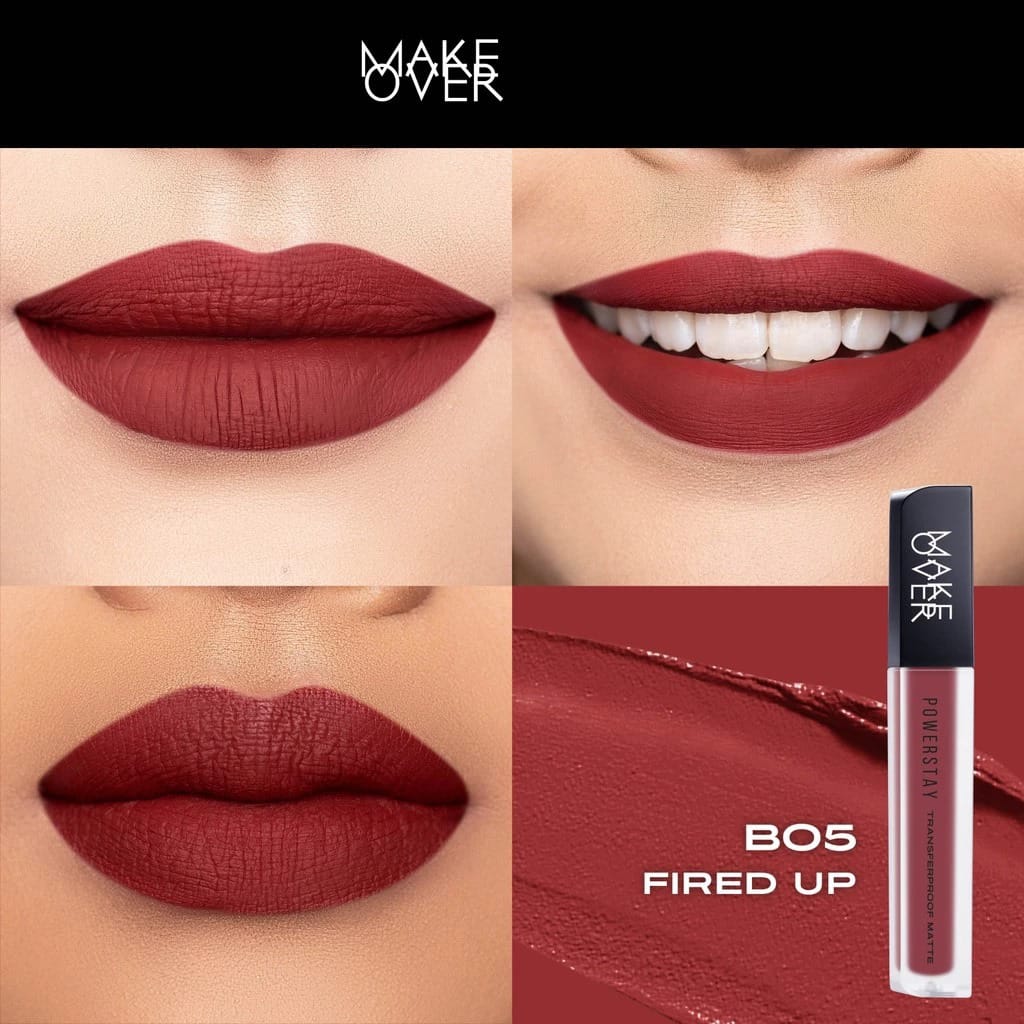 Make Over Powerstay Transferproof Matte Lip Cream - B05 Fired Up