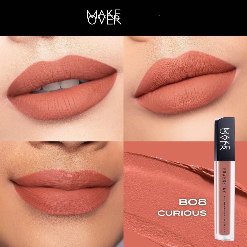 Make Over Powerstay Transferproof Matte Lip Cream - B08 Curious