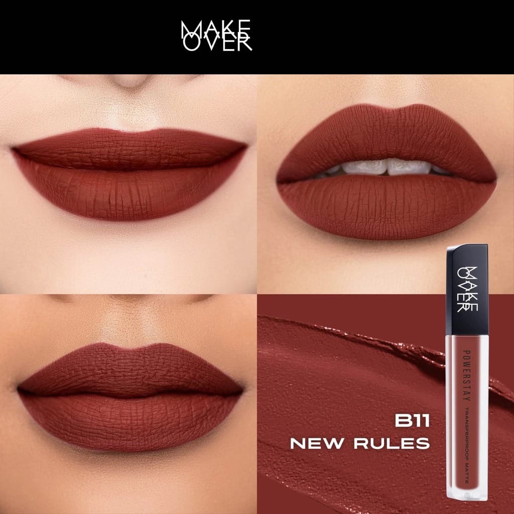Make Over Powerstay Transferproof Matte Lip Cream - B11 New Rules