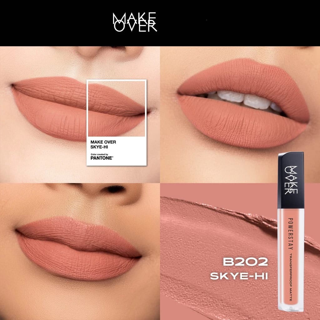 Make Over Powerstay Transferproof Matte Lip Cream - B202 Skye-Hi